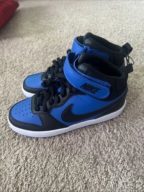 Nike Kids Royal Blue and Black High-Top Sneakers